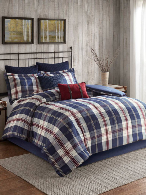 Ryland Oversized Plaid Print Comforter Set