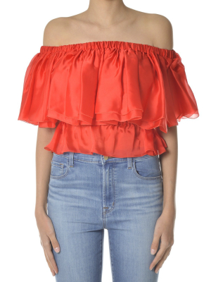 Alexandre Vauthier Off-shoulder Cropped Top