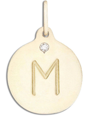 "m" Alphabet Charm With Diamond
