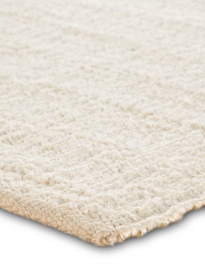 Anthro Natural Solid Cream/ivory Area Rug