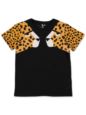 Stella Mccartney Kids Cheetah Crewneck T-shirt