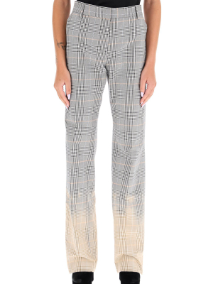 Msgm Checked Straight-leg Trousers