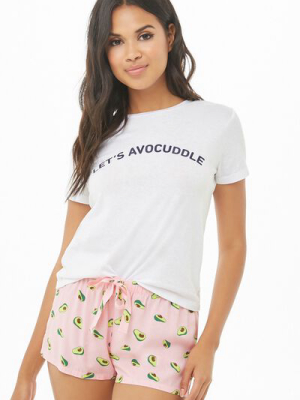 Lets Avocuddle Graphic Pj Set