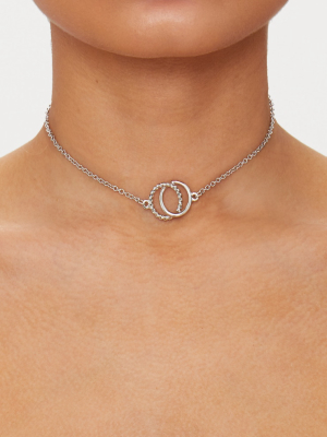 Silver Circle Link Choker