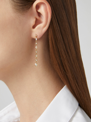 14k Yellow Gold & Diamond Drop Earrings