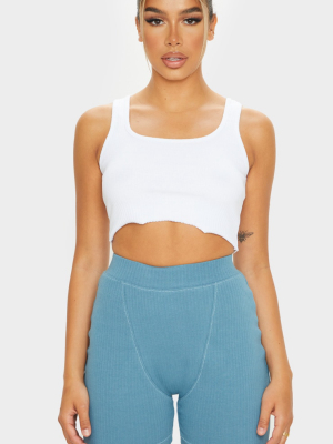 Petrol Blue Structured Rib Seam Detail Shorts