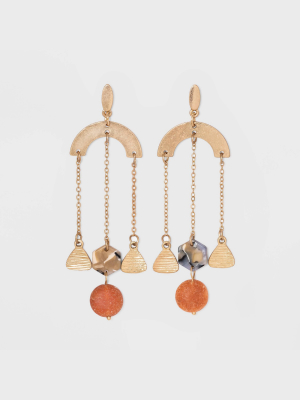 Semi-precious Drop Earrings - Universal Thread™