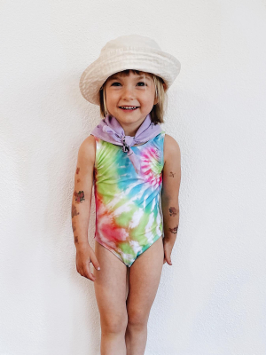 Seaesta Surf Sea Ripple Swimsuit In Neon Tie Dye