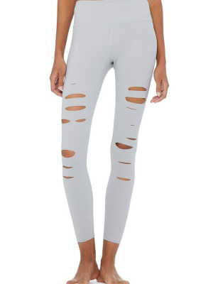 High-waist Ripped Warrior Legging - Alloy