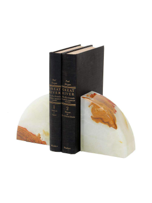 Cerasus Collection Light Green Onyx Bookends