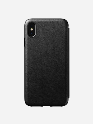 Modern Leather Tri-folio | Iphone Xs Max | Black