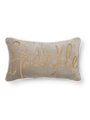 20"x12" Sparkle Throw Pillow Gray - Pillowfort™