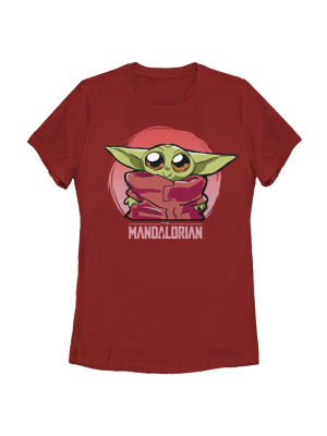 Women's Star Wars The Mandalorian The Child Circle T-shirt