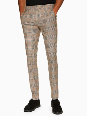 Stone Check Super Skinny Pants