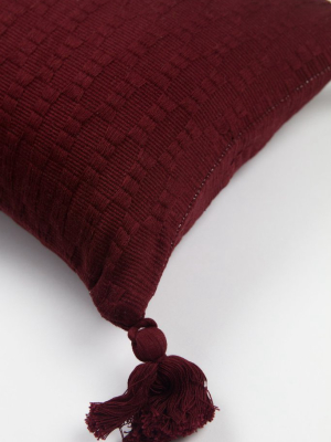 Backordered: Antigua Pillow - Burgundy Solid