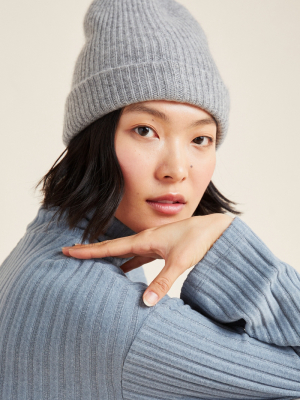 White + Warren Ribbed Cashmere Beanie