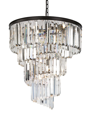 Palacial 9-light Chandelier In Oil Rubbed Bronze With Clear Crystal