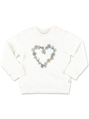 Stella Mccartney Kids Daisy Heart Sweatshirt