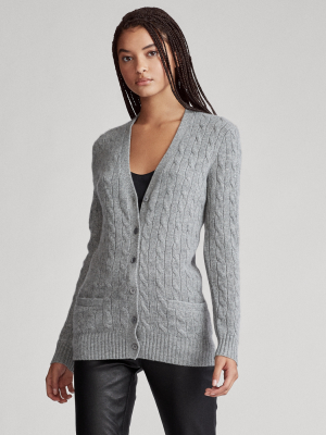 Cable-knit Cashmere Cardigan