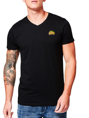 Pologize™ Taco Embroidered V-neck T-shirt