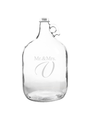 Monogram Mr. & Mrs. Wedding Wishes In A Bottle Guest Book