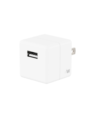 Just Wireless 1.0a/5w 1-port Usb-a Home Charger - White