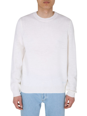 A.p.c. Logo Embroidered Knit Jumper