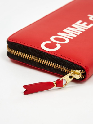 Comme Des Garcons Wallet Huge Logo - (sa0110hl) Red