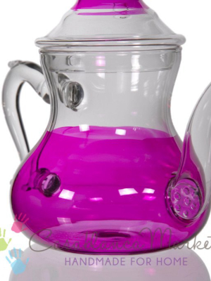 Pink Glass Teapot