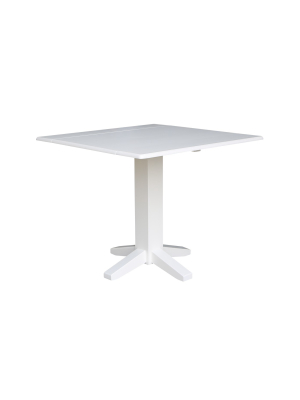 Square Dual Drop Leaf Dining Table White - International Concepts