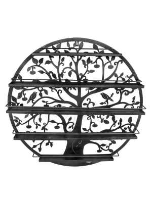 Sorbus Tree Silhouette Nail Polish Display Rack - Black