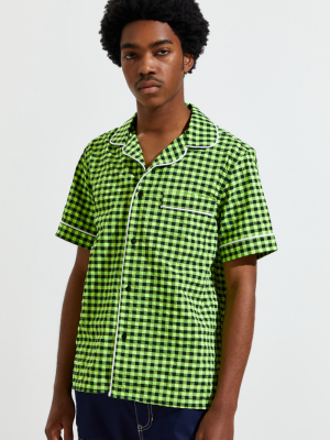 David Catalán Vichy Pajama Short Sleeve Button-down Shirt