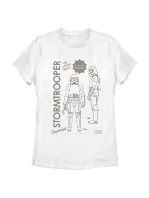 Women's Star Wars The Mandalorian Stormtrooper Action Figure T-shirt