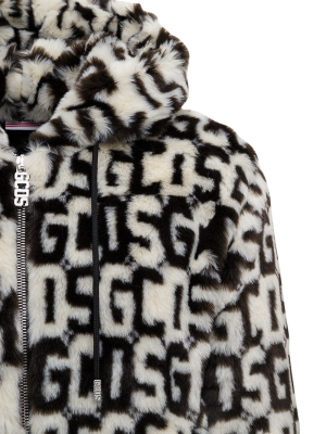 Gcds Monogram Zipped Hooded Jacket