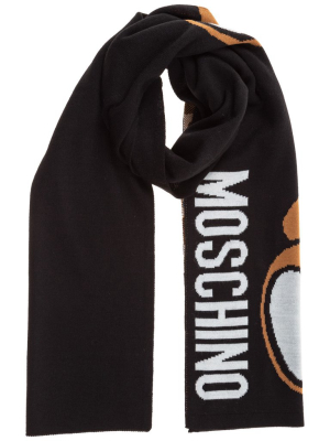 Moschino Teddy Intarsia Scarf