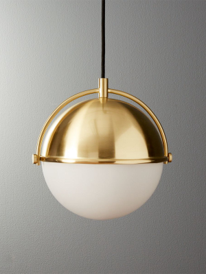 Globe Small Brass Pendant Light
