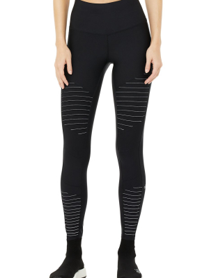 Airlift High-waist 7/8 Moto Legging - Black/white