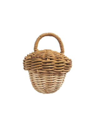 Olli Ella Rattan Acorn Rattle