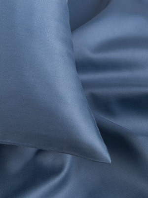 Blue Egyptian Cotton Sateen Bedding