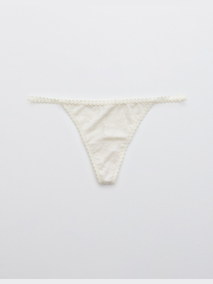 Aerie Cheetah Lace String Thong Underwear