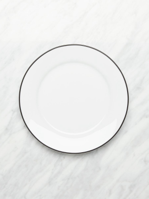 Aspen Black Band Salad Plates, Set Of 8