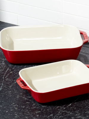 Staub ® Cherry 2-piece Rectangular Baker Set