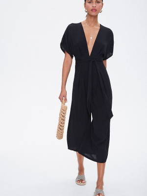 Plunging Wide-leg Jumpsuit