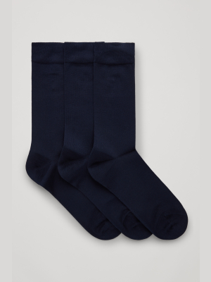 3-pack Mercerised Cotton Socks