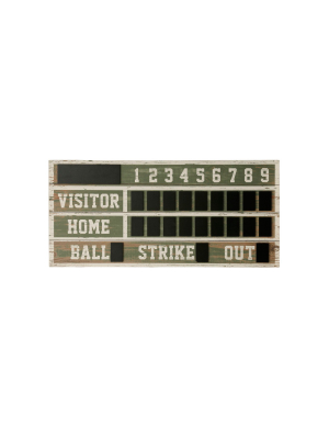 21.93" Wooden Scoreboard Decorative Wall Art - Stylecraft