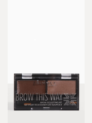 Rimmel Brow This Way Mid Brown Eyebrow Kit