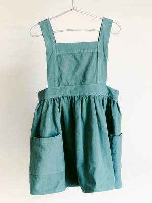 Cheengoo Pinafore Apron - Dusty Teal