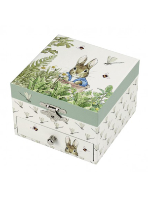 Peter Rabbit Blue Cube Music Box