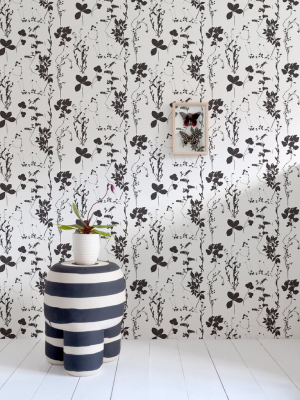 Herbario Wallpaper In Cinder Design By Aimee Wilder