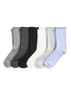 Roll-top Trouser Sock 6-pack